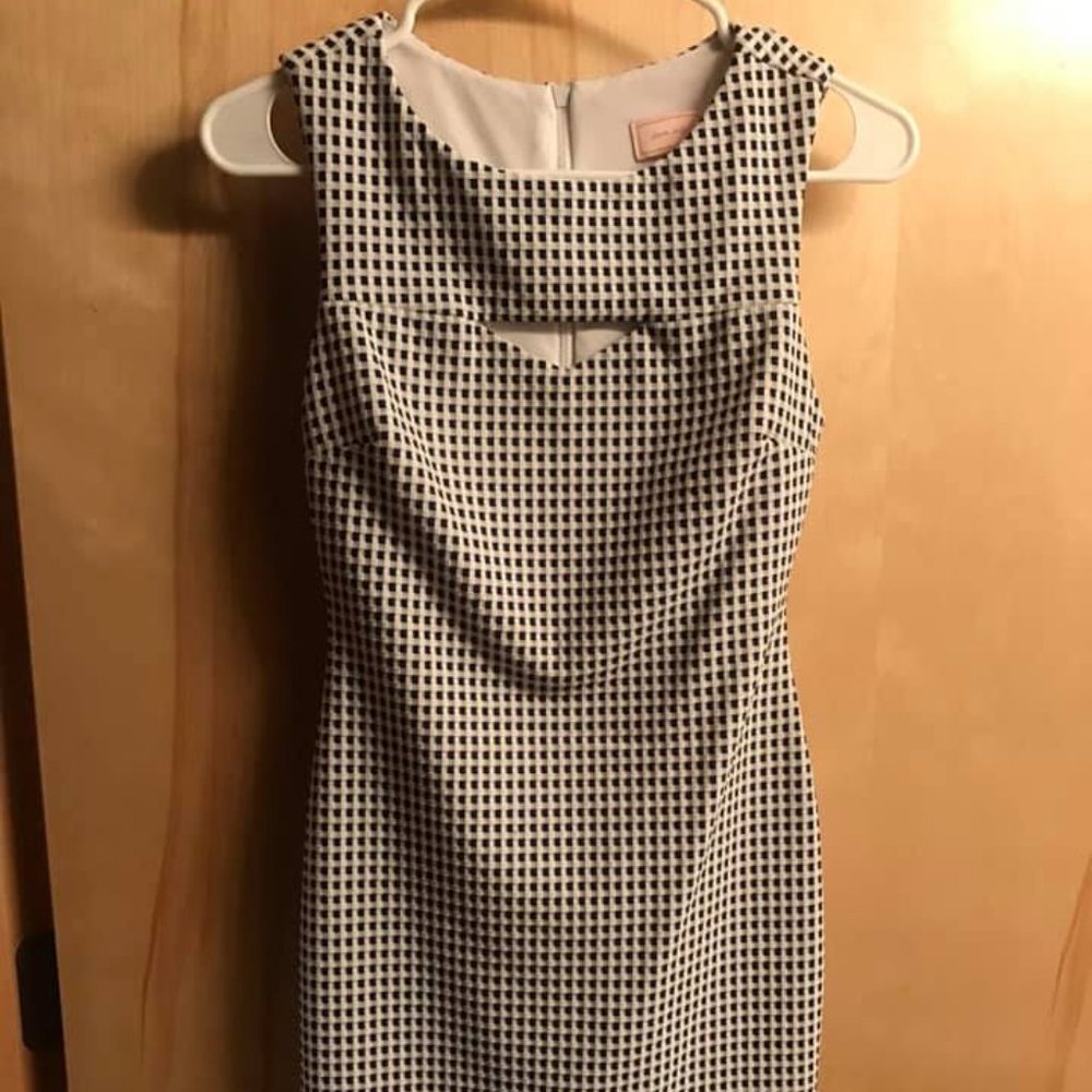 White & Navy Dress